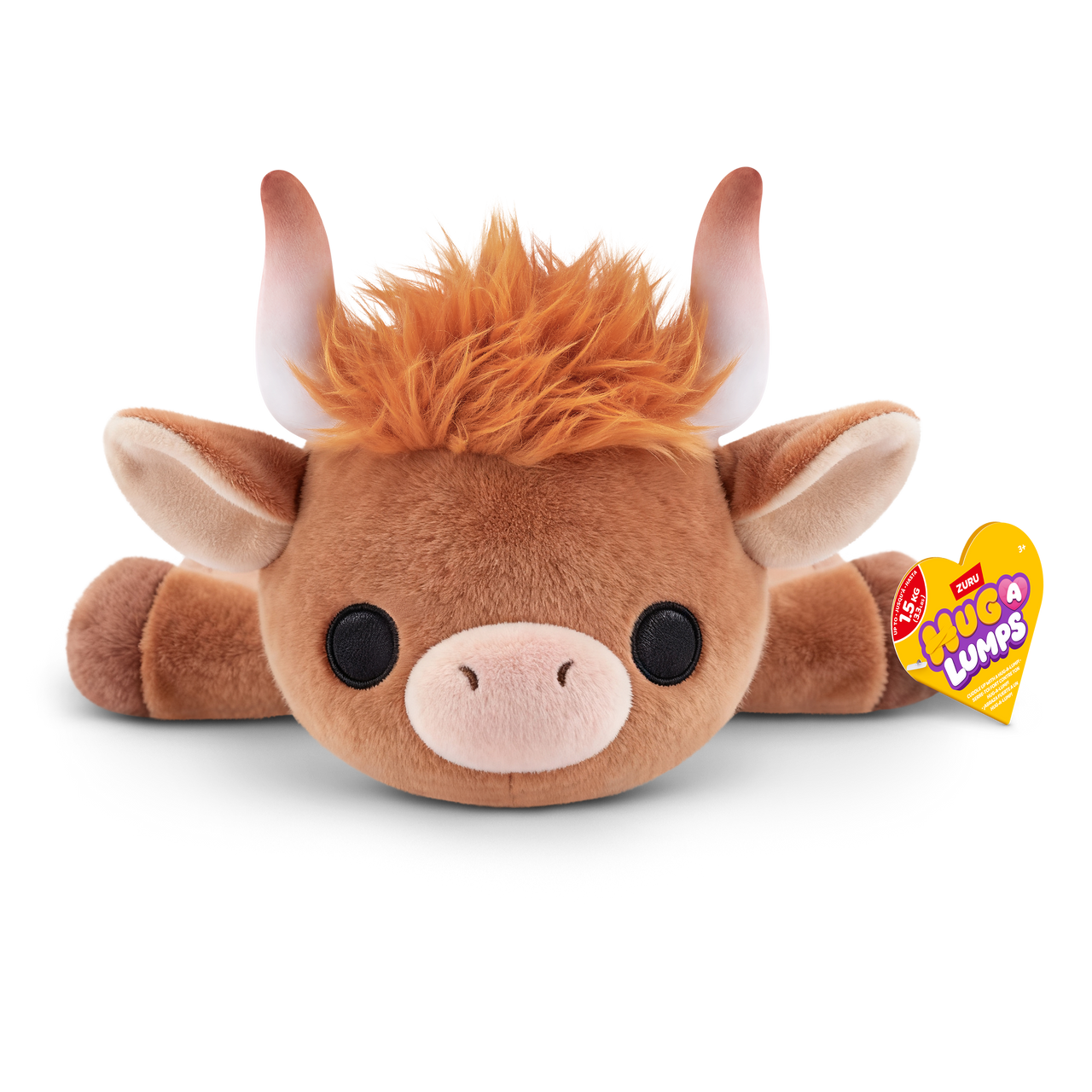 ZURU - Hug-a-Lumps Weighted Fluffy Plush Medium 1.3Kg - Holly The Highland Cow