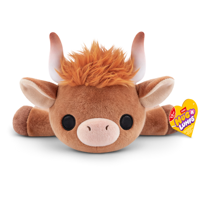 ZURU - Hug-a-Lumps Weighted Fluffy Plush Medium 1.3Kg - Holly The Highland Cow