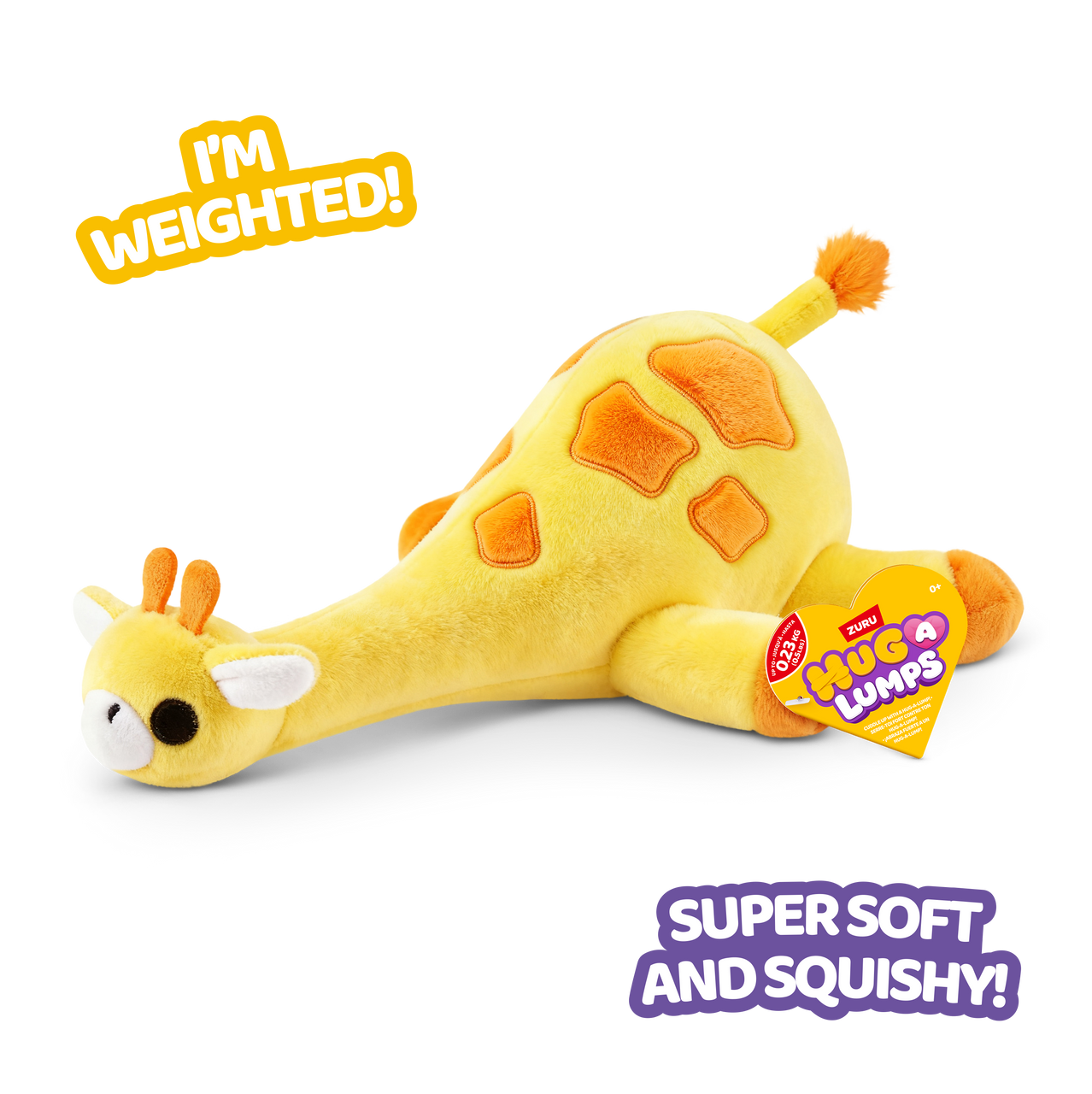 ZURU - Hug-a-Lumps Weighted Fluffy Plush Baby 0.23Kg - Gigi The Giraffe