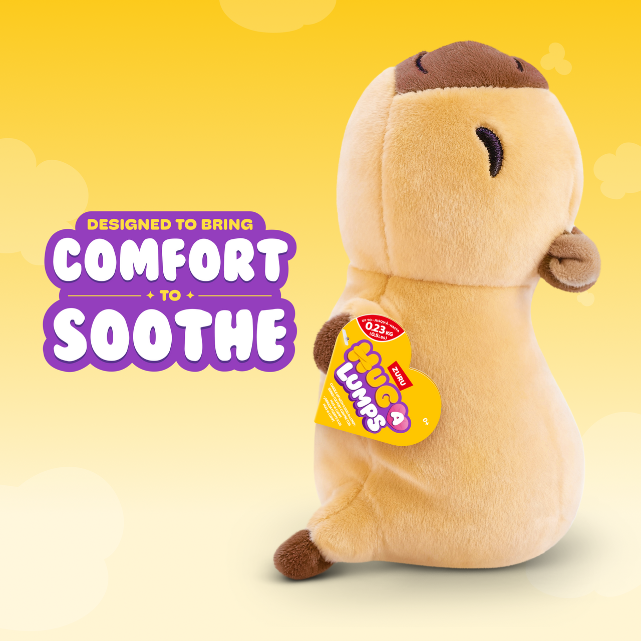 ZURU - Hug-a-Lumps Weighted Fluffy Plush Baby 0.23Kg - Connie The Capybara