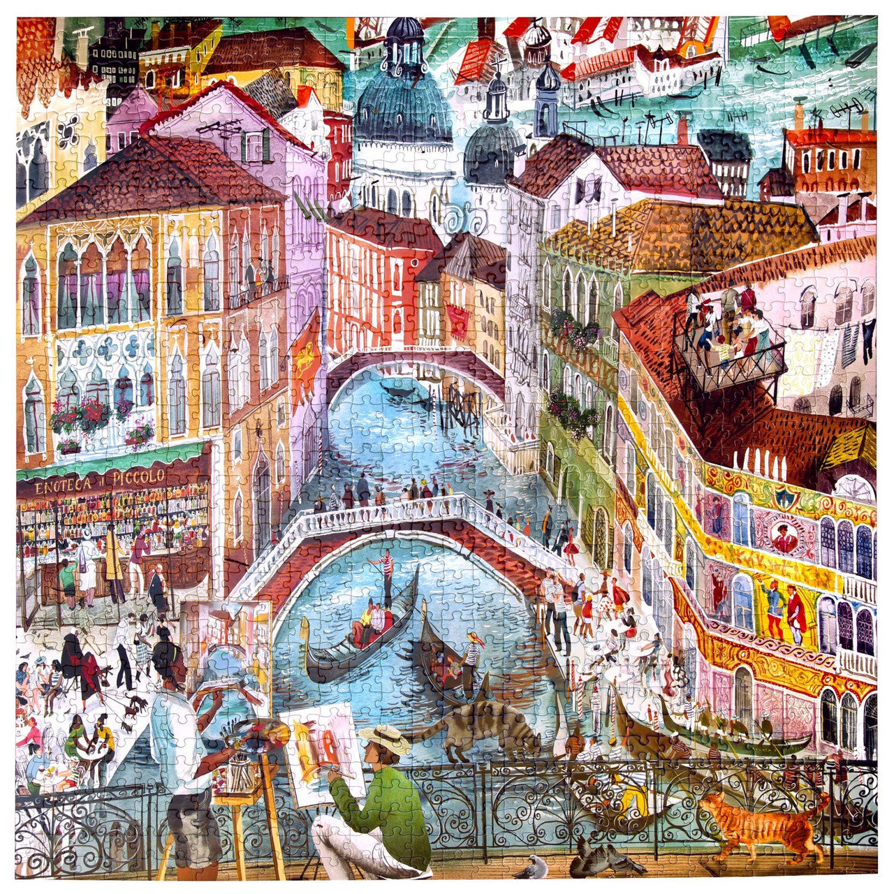 eeBoo 1000pc - Artists in Venice Puzzle