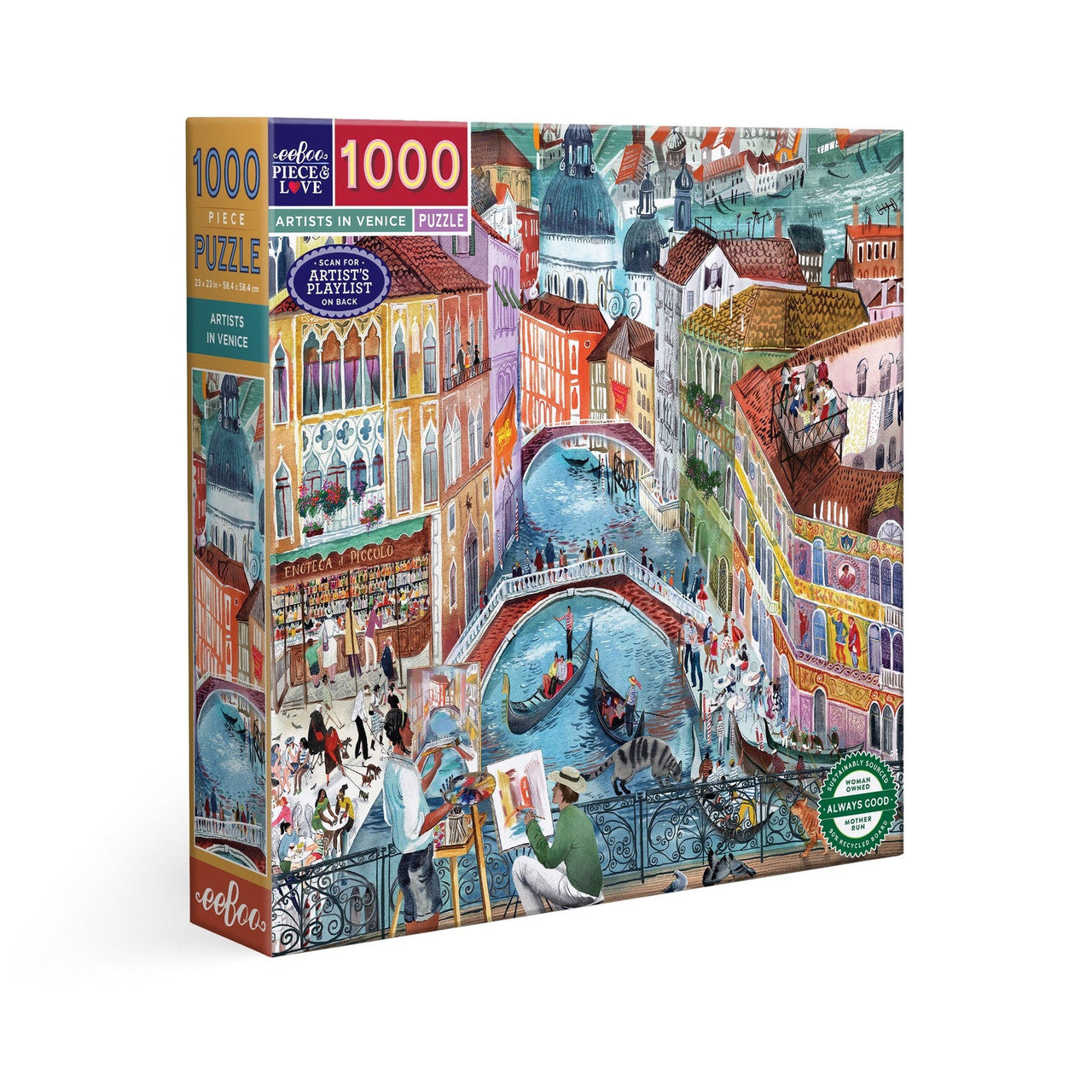 eeBoo 1000pc - Artists in Venice Puzzle