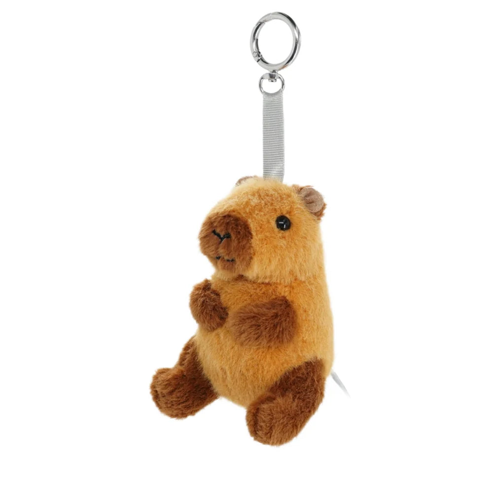 Besitos Capybara Grayson plush bag charm with keyring and lobster clasp