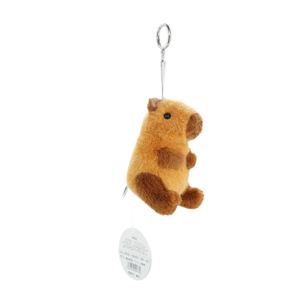Besitos Capybara Grayson plush bag charm with keyring and lobster clasp