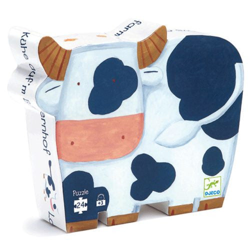 Djeco 24pc - The Cows on the Farm Silhouette Puzzle