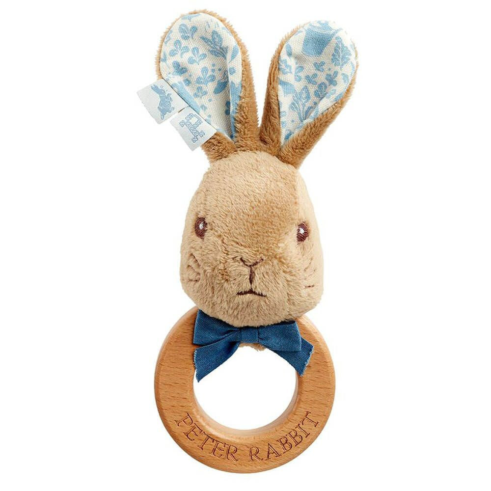 Beatrix Potter - Signature Wooden Ring Rattle - Peter Rabbit