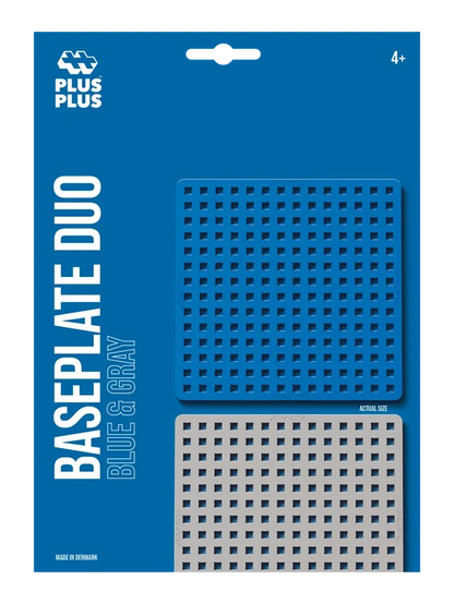 Plus-Plus Baseplates Blue & Grey - 2 Pack, 11.5cm Building Base