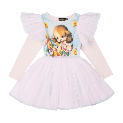Little Puppy Long Sleeve Circus Dress