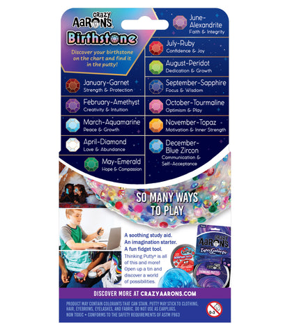 Crazy Aaron's Thinking Putty - Birthstone 4" Tin