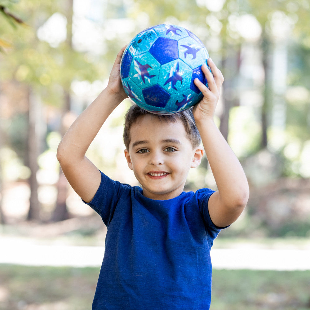 Crocodile Creek - Glitter Soccer Ball - Shark City (Size 3)