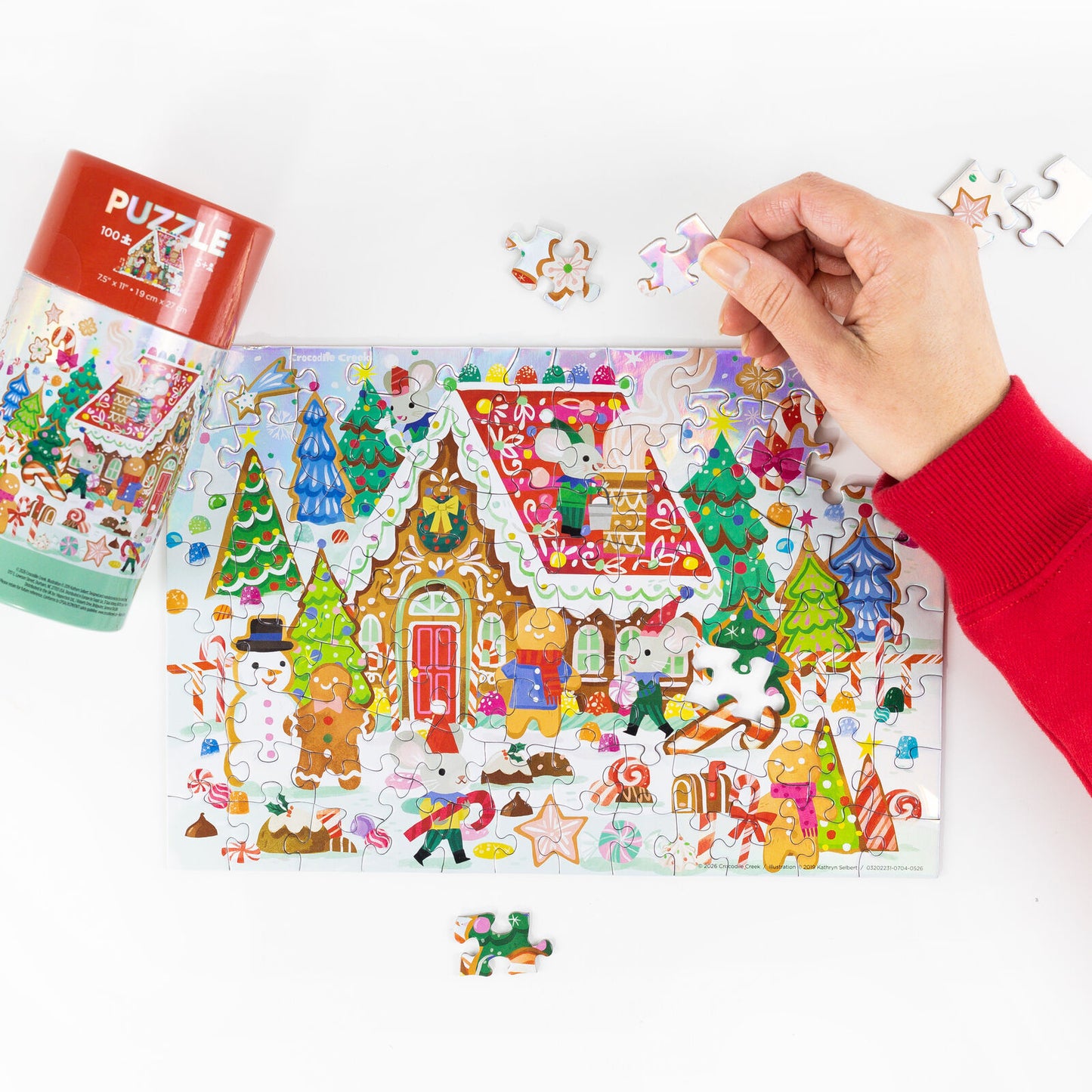 Crocodile Creek - Holographic 100pc - Gingerbread House