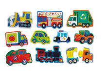 Crocodile Creek Let's Begin 2pc Puzzles - Vehicles