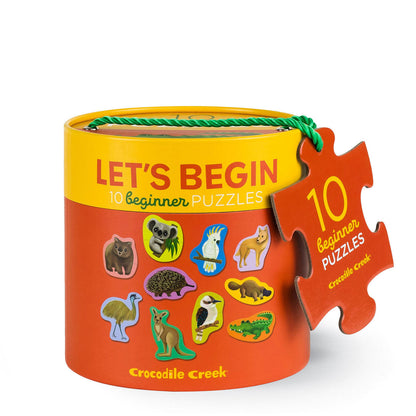 Crocodile Creek Let's Begin 2pc Puzzles - Aussie Animals