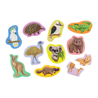 Crocodile Creek Let's Begin 2pc Puzzles - Aussie Animals