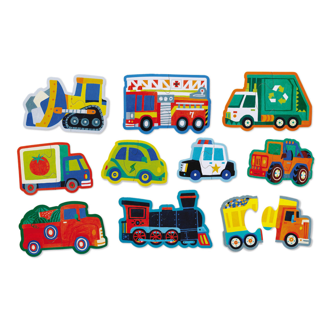 Crocodile Creek Let's Begin 2pc Vehicle Puzzles 29531