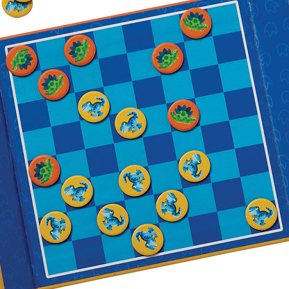 Crocodile Creek - Magnetic Game - Tic Tac Toe & Checkers - Dino
