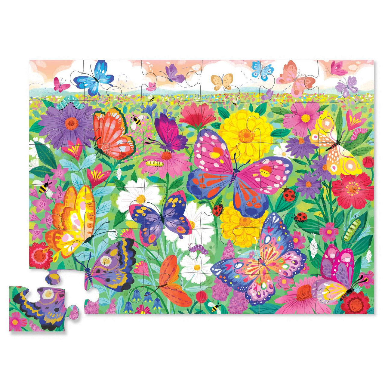 Crocodile Creek - Classic Floor Puzzle 36pc - Butterfly Garden