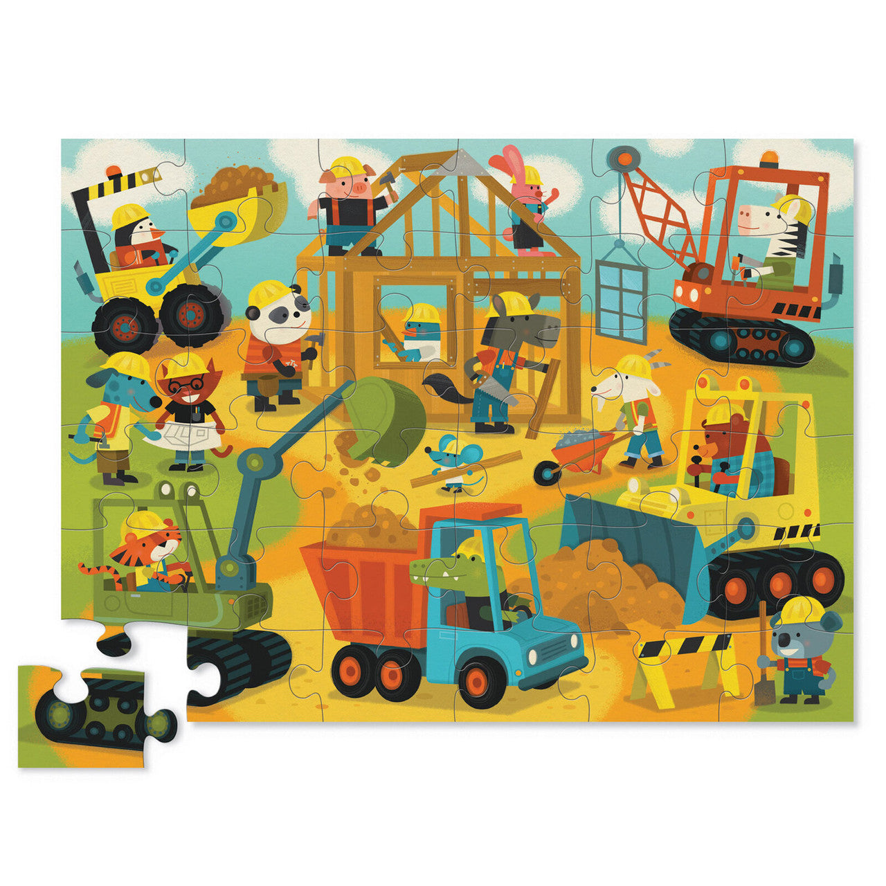 Crocodile Creek - Classic Floor Puzzle 36pc - Busy Builders