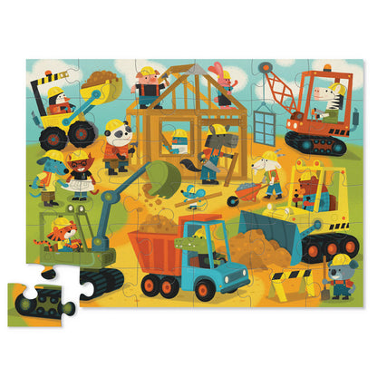 Crocodile Creek - Classic Floor Puzzle 36pc - Busy Builders