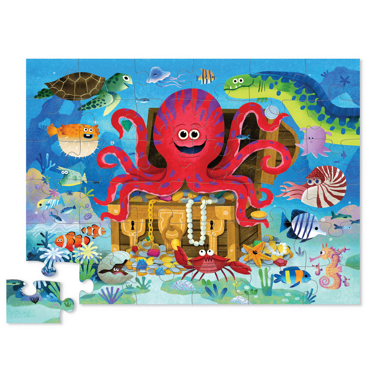 Crocodile Creek - Classic Floor Puzzle 36 pc - Octopus Treasure