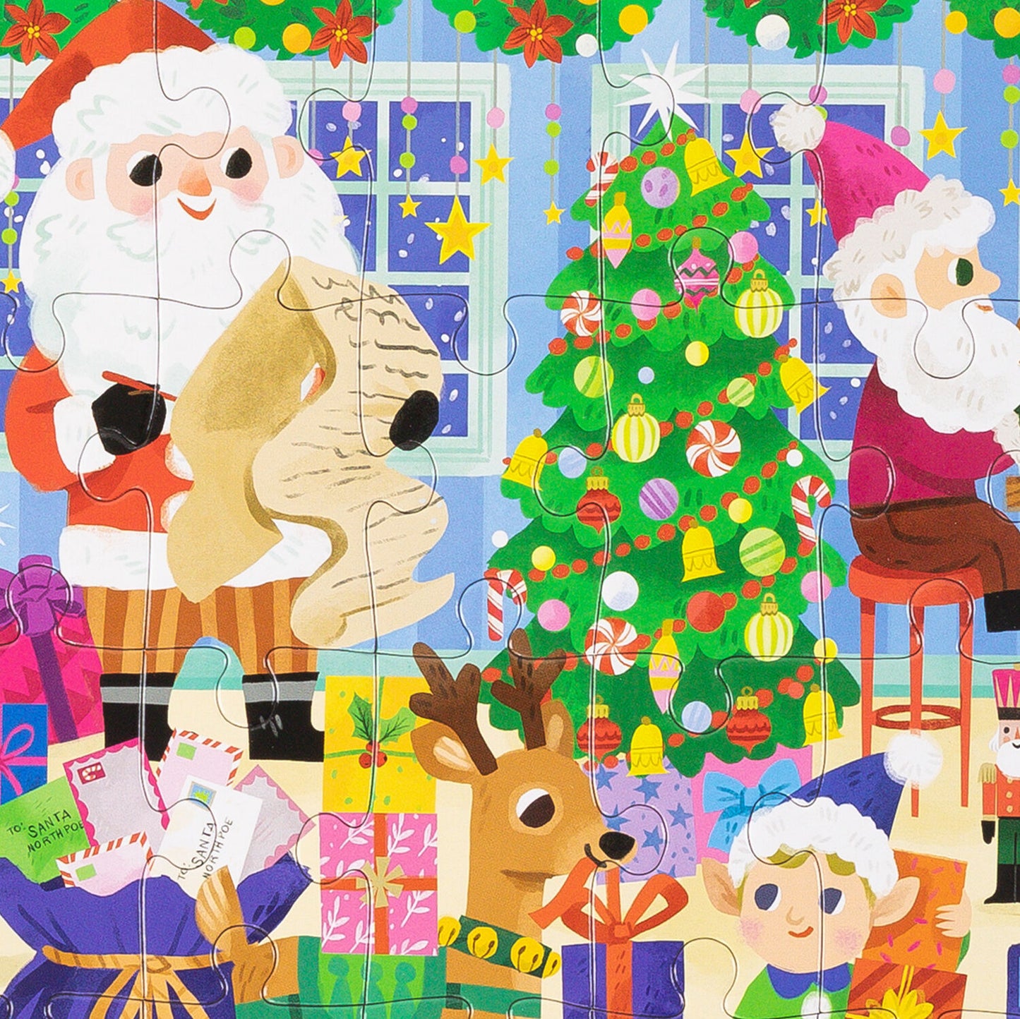 Crocodile Creek - Flat House Puzzle 50pc - Santa’s Workshop