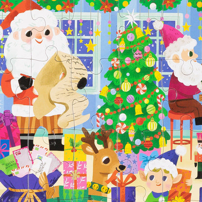 Crocodile Creek - Flat House Puzzle 50pc - Santa’s Workshop
