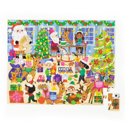 Crocodile Creek - Flat House Puzzle 50pc - Santa’s Workshop