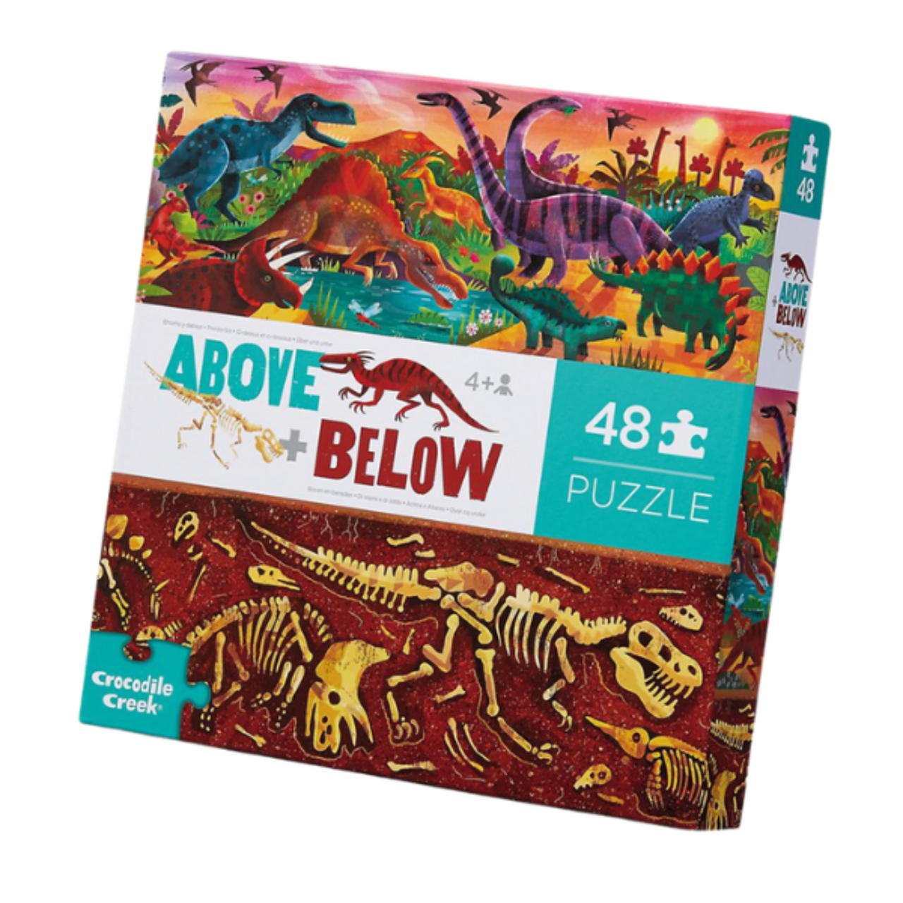 Crocodile Creek - Above & Below - Dinosaur World Puzzle 48pc