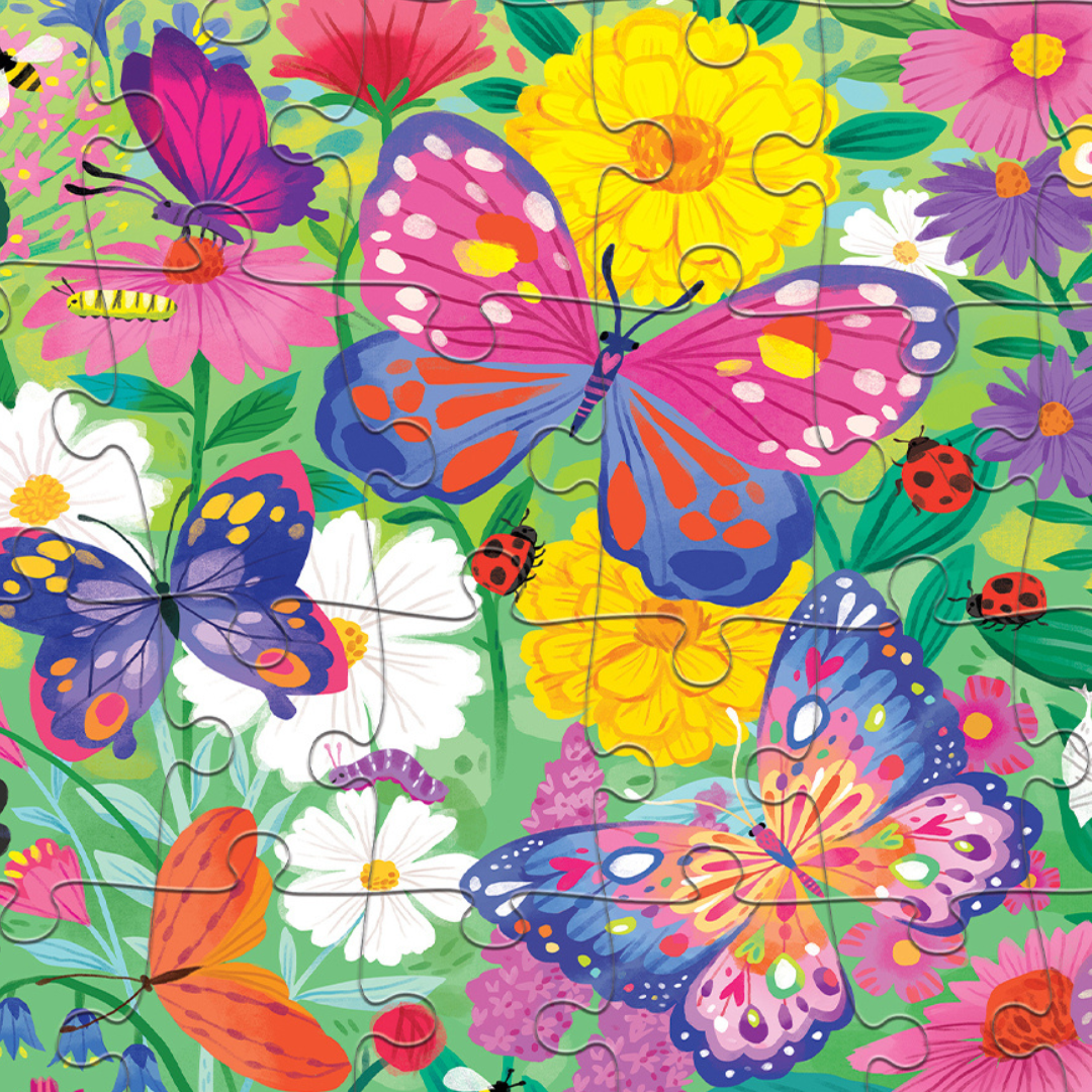 Crocodile Creek 50pc Holographic Puzzle - Butterflies