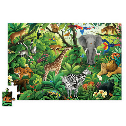 Crocodile Creek 50pc Holographic Puzzle - Jungle