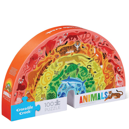 Crocodile Creek 100pc - Rainbow Animals Puzzle
