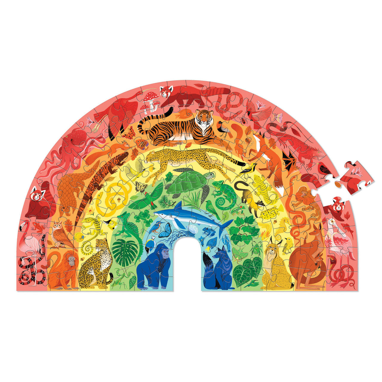 Crocodile Creek 100pc Rainbow Animals Puzzle