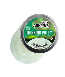 Crazy Aaron's Mini GLOW Thinking Putty - Aurora Sky 2" Tin