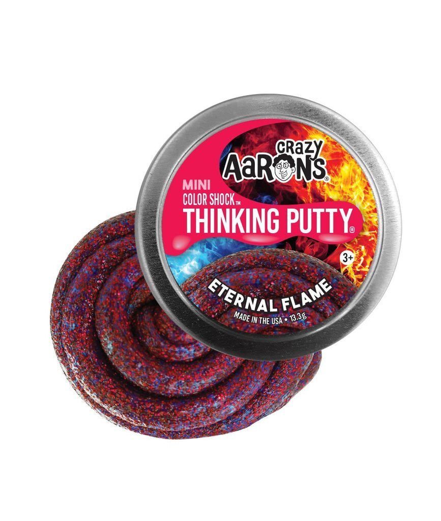 Crazy Aaron's Thinking Putty - Mini Colour Shock - Eternal Flame 2" Tin