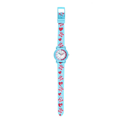 Cactus Time Teacher - Kids Watch - Blue with Flowers & Hearts.