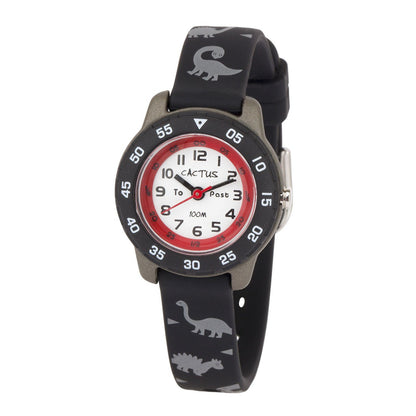 Cactus Junior - Time Teacher Watch - Black / Dinosaur