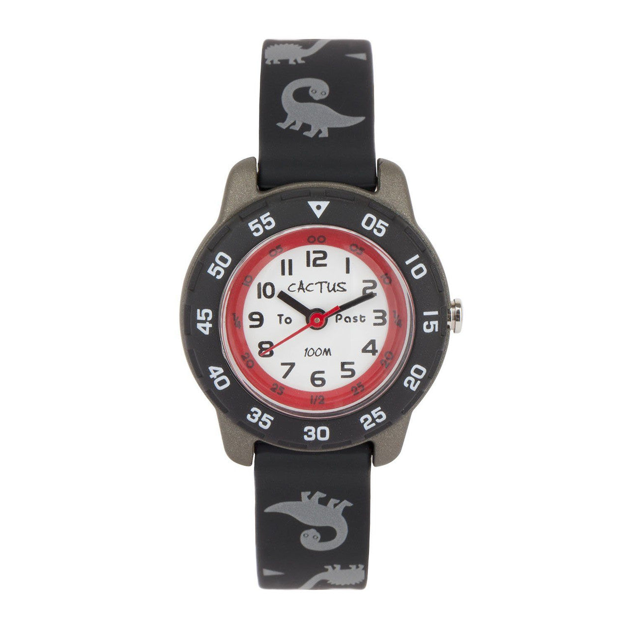 Cactus Junior - Time Teacher Watch - Black / Dinosaur