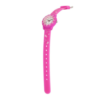 Cactus Junior - Time Teacher Watch - Pink / flowers