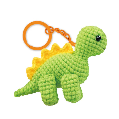 Baby Stegosaur crochet keychain craft kit showing its dinosaur-inspired design and crafting conce