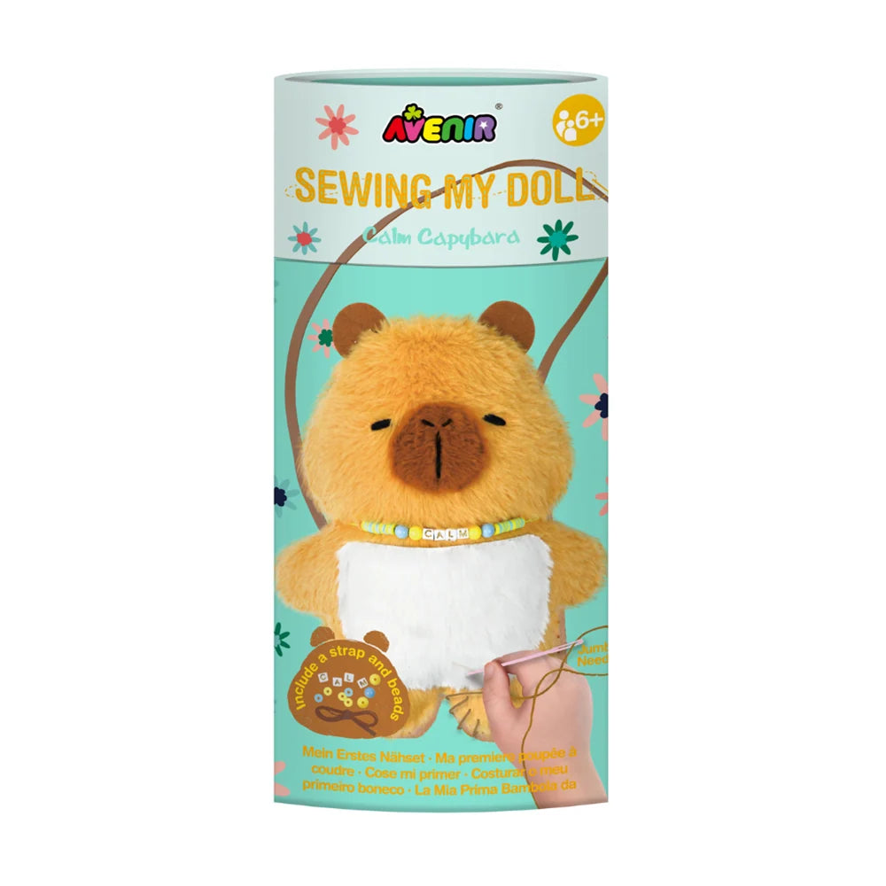 Avenir Sewing My Doll Cool Panda beginner DIY sewing kit with plush panda, bead necklace and wearable strap
