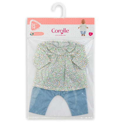 Corolle Mon Grand Poupon - Floral Blouse & Pants Set - 36cm