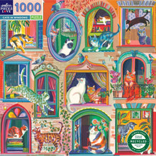 eeBoo 1000pc - Cats in Window Puzzle