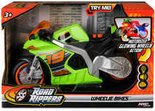 Nikko Road Rippers Wheelie Bikes - Motorized Action Bike 25cm - Green
