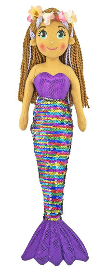Cotton Candy - 45cm ARIA Purple Rbw Flip Sequined Tail Mermaid