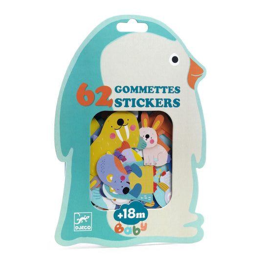 Djeco Ice Field Animals 62 Sticker Set product image 1