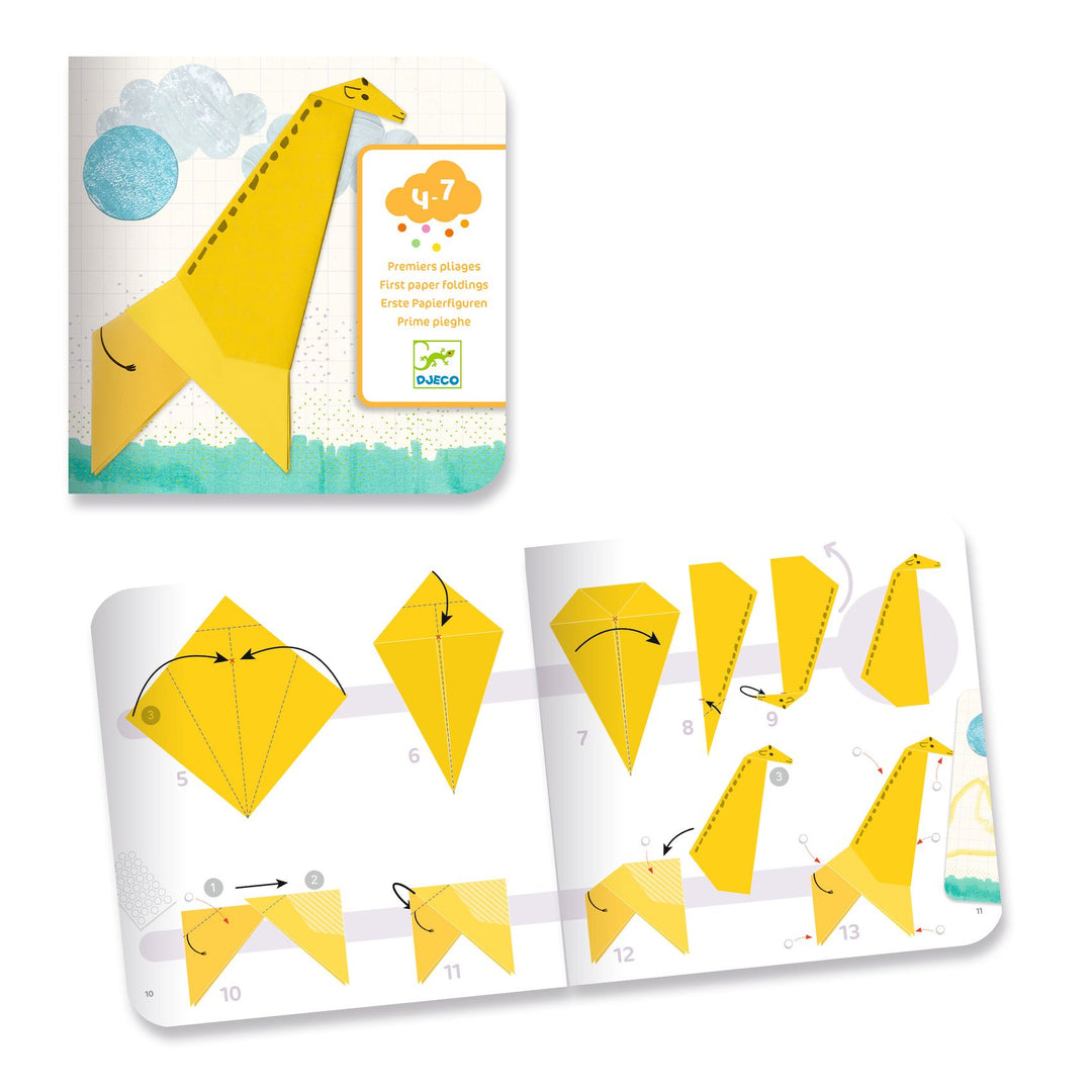 Djeco First Paper Foldings Activity for Kids - Animals