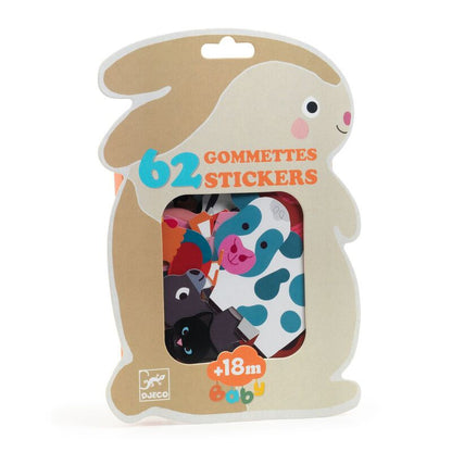 Djeco - Farm Animals 62 Sticker Set