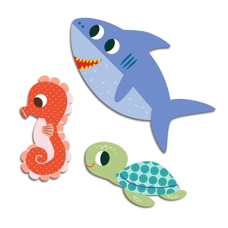 Djeco - Sea Animals 62 Sticker Set