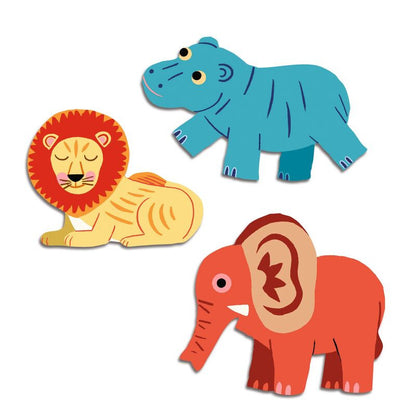Djeco - Safari Animals 62 Sticker Set