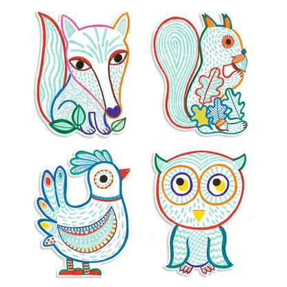 Djeco - Forest Friends Colour Reveal Set